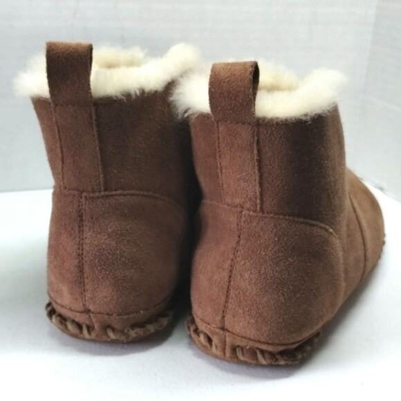 Vermont Country Store Men's 9 Sheepskin Slippers Soft Bottom Booties - Picture 3 of 8